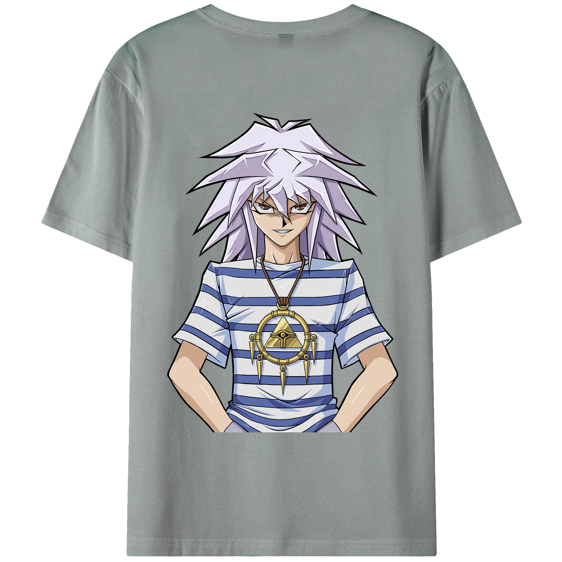 （画像用） 遊☆戯☆王 Yu-Gi-Oh! 綿100％ メンズ半袖Tシャツ（バックプリント） 通気性
